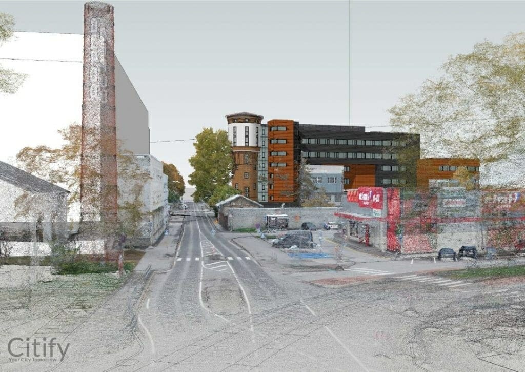 Veetorni ärimaja (Telliskivi 59a) - Hotel, Office center - visualization