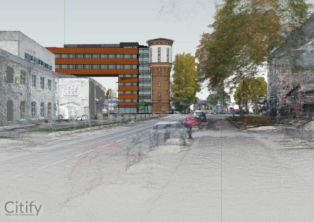 Veetorni ärimaja (Telliskivi 59a) - Hotel, Office center - visualization