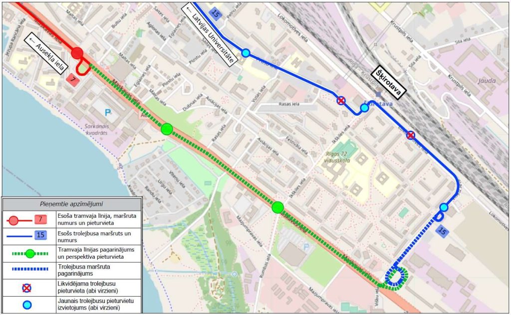 7.tramvaja līnijas pagarinājuma izbūve (Latgales iela, Višķu iela,Lokomotīves iela) - Bike path, Railroad, Street - visualization