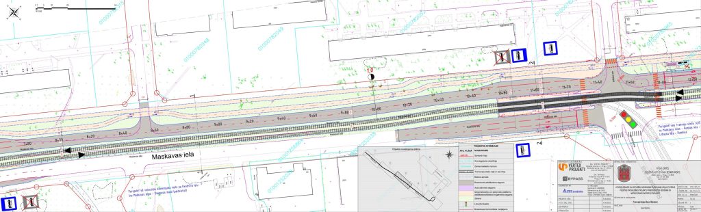 7.tramvaja līnijas pagarinājuma izbūve (Latgales iela, Višķu iela,Lokomotīves iela) - Bike path, Railroad, Street - visualization