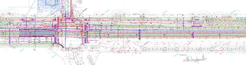 7.tramvaja līnijas pagarinājuma izbūve (Latgales iela, Višķu iela,Lokomotīves iela) - Bike path, Railroad, Street - visualization