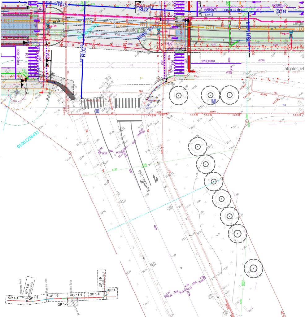 7.tramvaja līnijas pagarinājuma izbūve (Latgales iela, Višķu iela,Lokomotīves iela) - Bike path, Railroad, Street - visualization