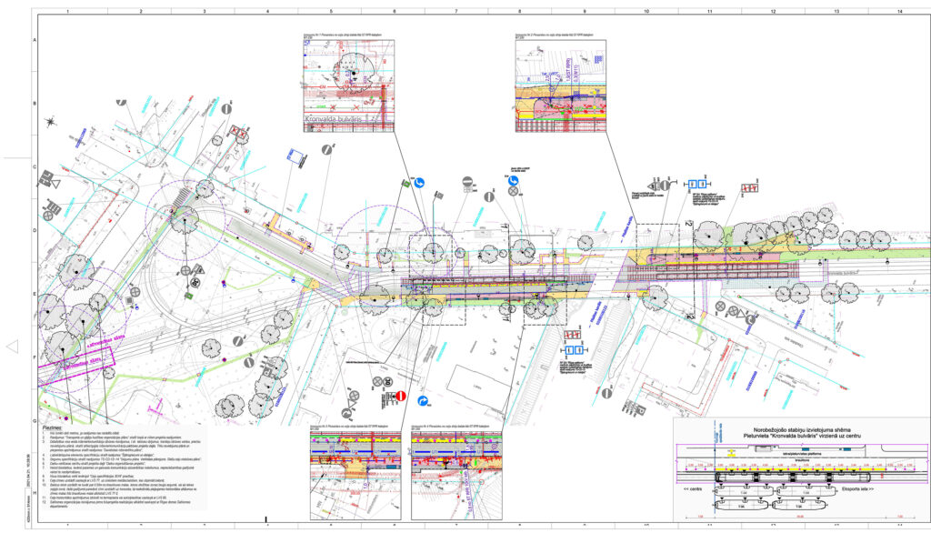 Tramvaju infrastruktūras pārbūve posmā no Ausekļa ielas loka līdz Aspazijas bulvāra/Radio ielas krustojumam (Kronvalda bulvāris, Zigfrīda Annas Meierovica bulvāris, Aspazijas bulvāris) - Dzelzceļš, Iela - vizualizācija