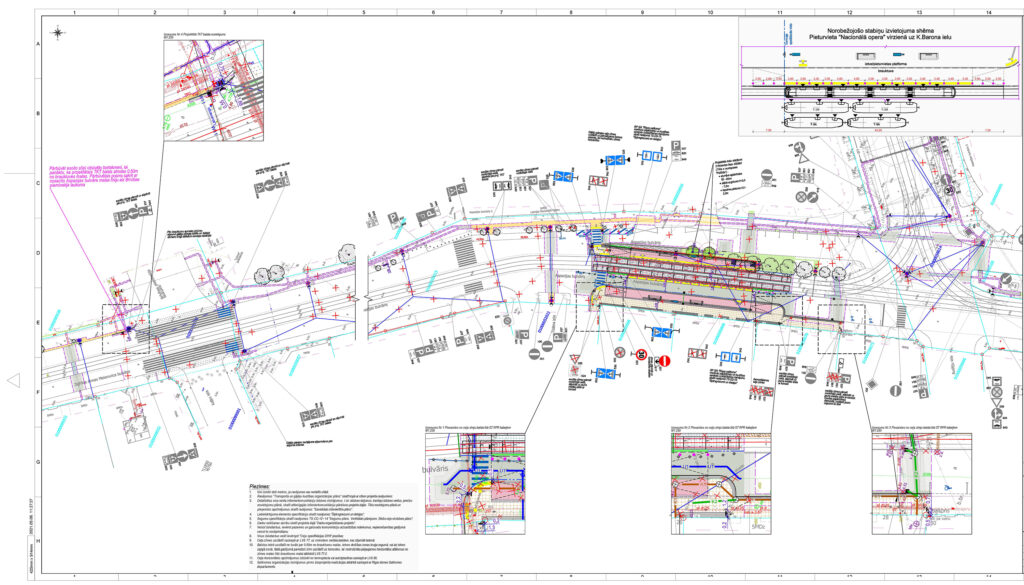 Tramvaju infrastruktūras pārbūve posmā no Ausekļa ielas loka līdz Aspazijas bulvāra/Radio ielas krustojumam (Kronvalda bulvāris, Zigfrīda Annas Meierovica bulvāris, Aspazijas bulvāris) - Dzelzceļš, Iela - vizualizācija