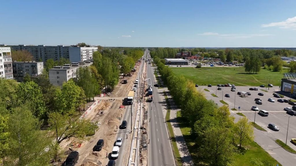 7.tramvaja līnijas pagarinājuma izbūve (Latgales iela, Višķu iela,Lokomotīves iela) - Bike path, Railroad, Street - construction photos