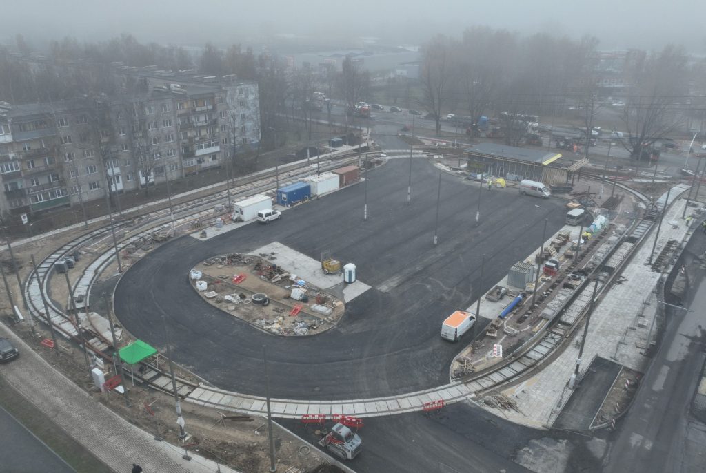 7.tramvaja līnijas pagarinājuma izbūve (Latgales iela, Višķu iela,Lokomotīves iela) - Bike path, Railroad, Street - construction photos