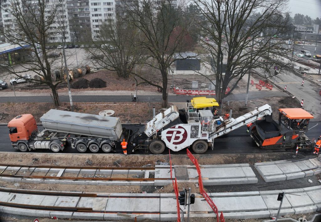 7.tramvaja līnijas pagarinājuma izbūve (Latgales iela, Višķu iela,Lokomotīves iela) - Bike path, Railroad, Street - construction photos