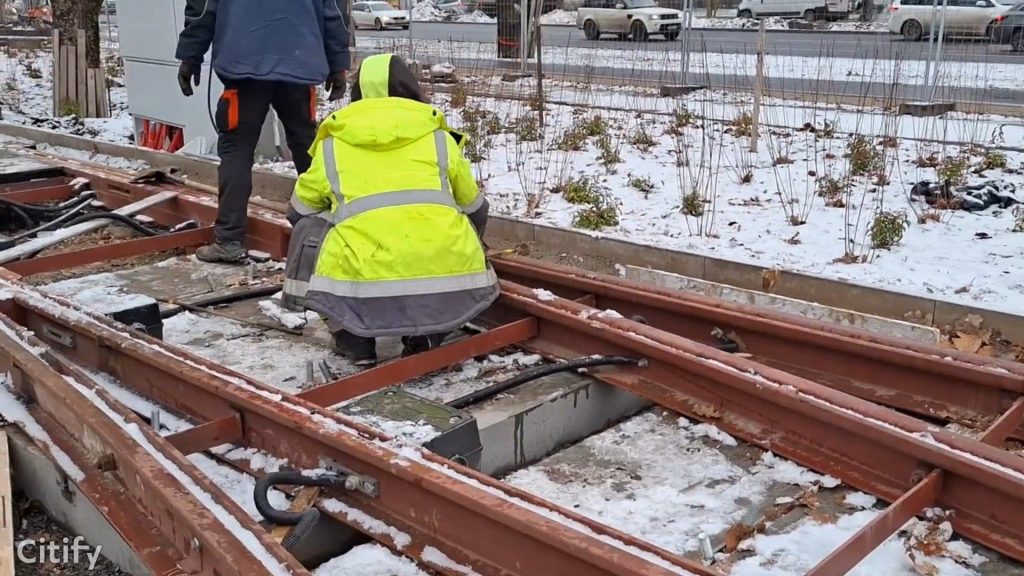 7.tramvaja līnijas pagarinājuma izbūve (Latgales iela, Višķu iela,Lokomotīves iela) - Bike path, Railroad, Street - construction photos