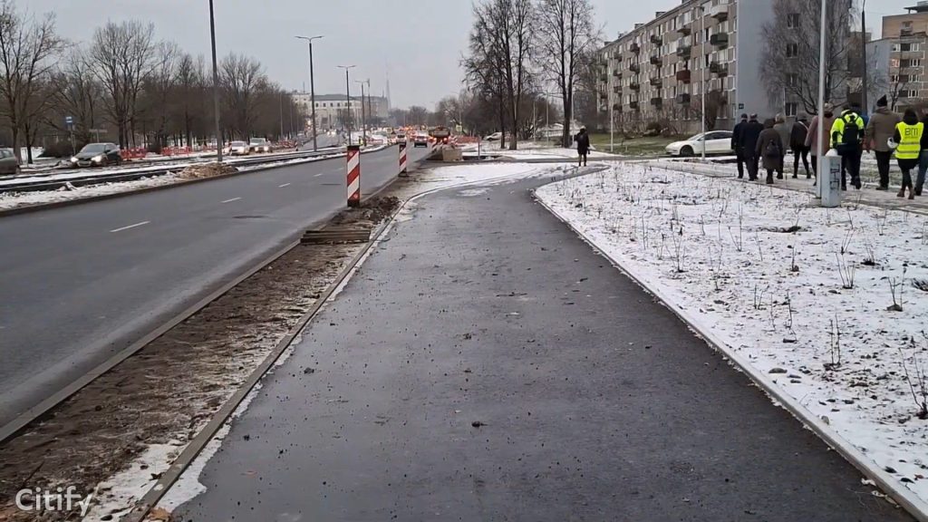 7.tramvaja līnijas pagarinājuma izbūve (Latgales iela, Višķu iela,Lokomotīves iela) - Bike path, Railroad, Street - construction photos