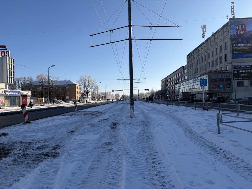 7.tramvaja līnijas pagarinājuma izbūve (Latgales iela, Višķu iela,Lokomotīves iela) - Jalgrattatee, Raudtee, Tänav - ehituse fotod