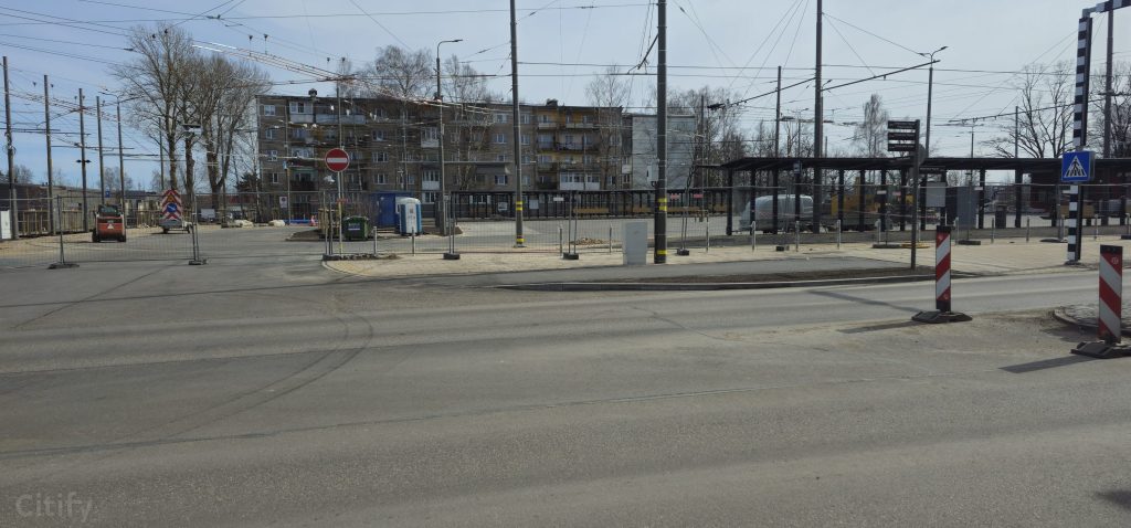 7.tramvaja līnijas pagarinājuma izbūve (Latgales iela, Višķu iela,Lokomotīves iela) - Jalgrattatee, Raudtee, Tänav - ehituse fotod