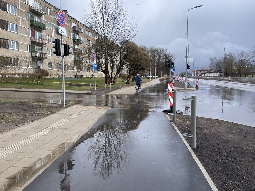7.tramvaja līnijas pagarinājuma izbūve (Latgales iela, Višķu iela,Lokomotīves iela) - Jalgrattatee, Raudtee, Tänav - ehituse fotod