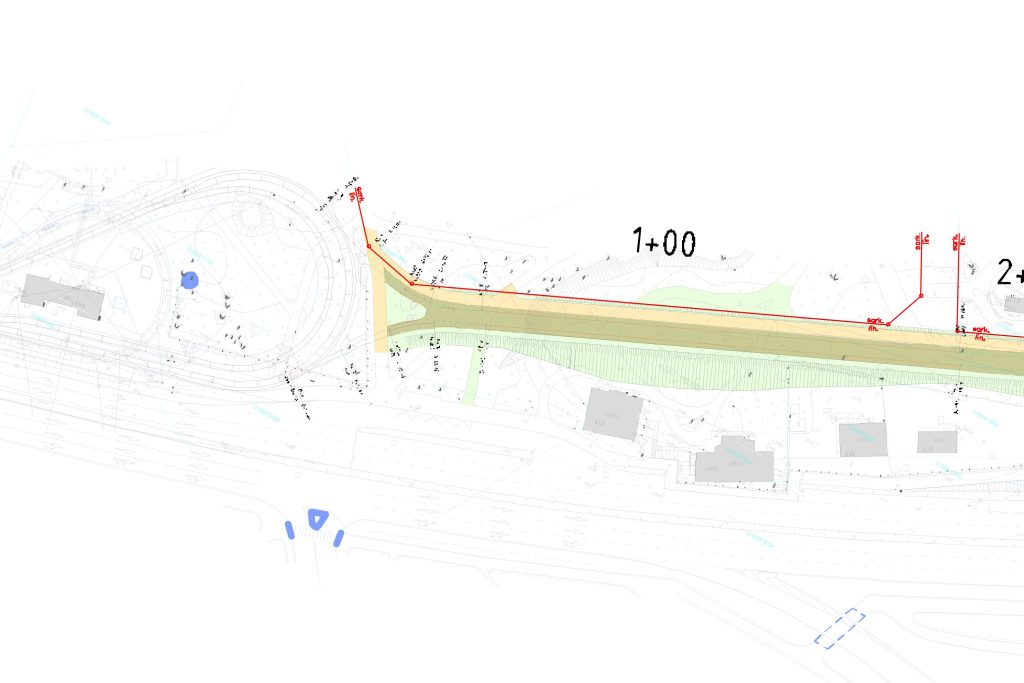 Tramvaju līnijas pagarinājums "Jugla - Berģu kalns" (Brīvības gatve) - Dzelzceļš, Iela - vizualizācija