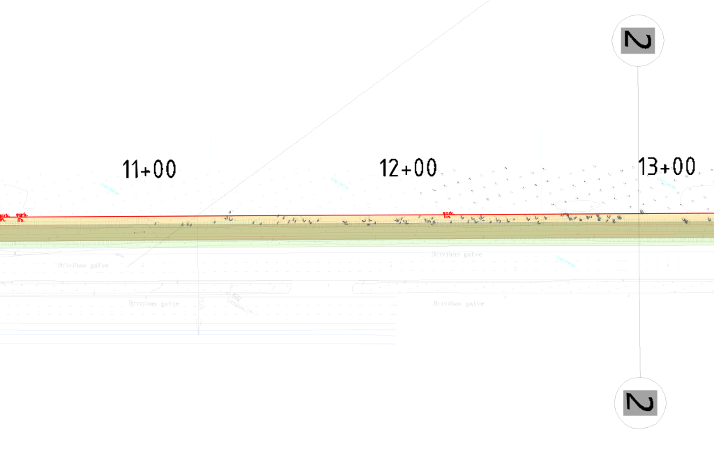 Tramvaju līnijas pagarinājums "Jugla - Berģu kalns" (Brīvības gatve) - Dzelzceļš, Iela - vizualizācija