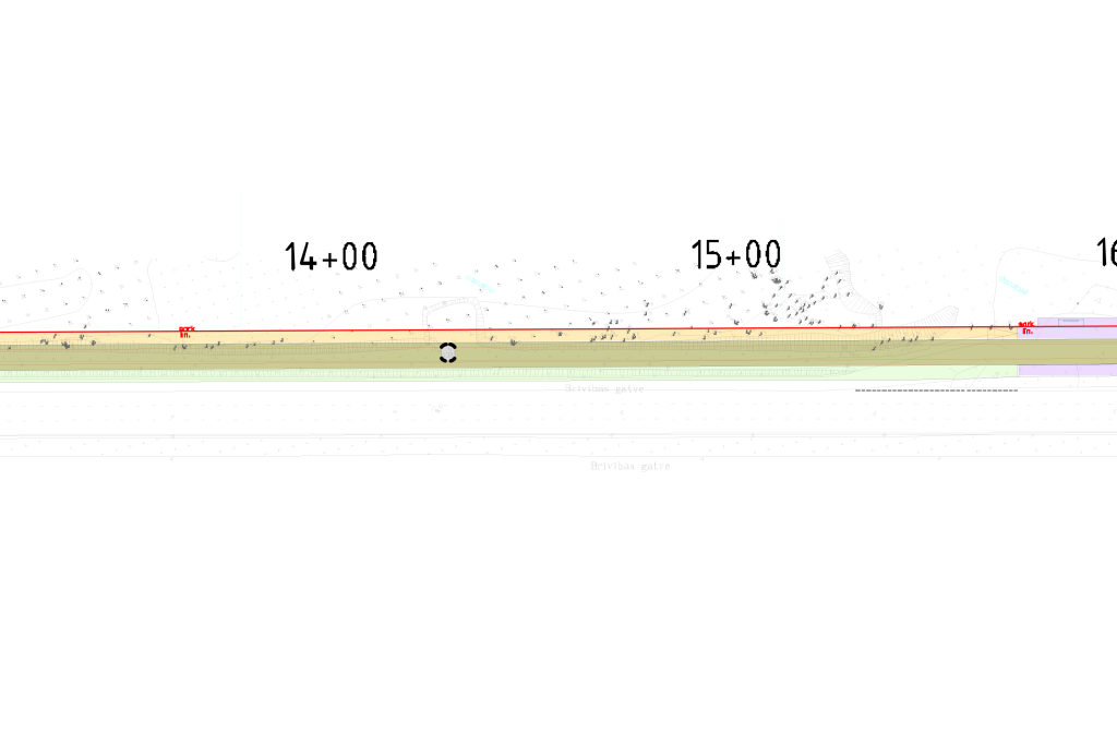 Tramvaju līnijas pagarinājums "Jugla - Berģu kalns" (Brīvības gatve) - Dzelzceļš, Iela - vizualizācija