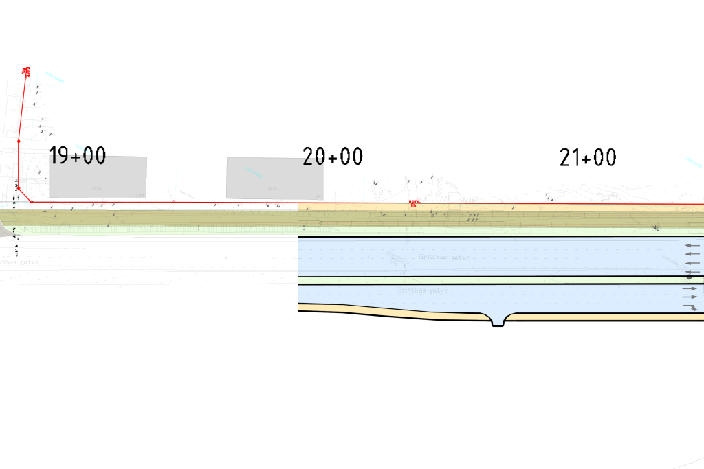 Tramvaju līnijas pagarinājums "Jugla - Berģu kalns" (Brīvības gatve) - Dzelzceļš, Iela - vizualizācija