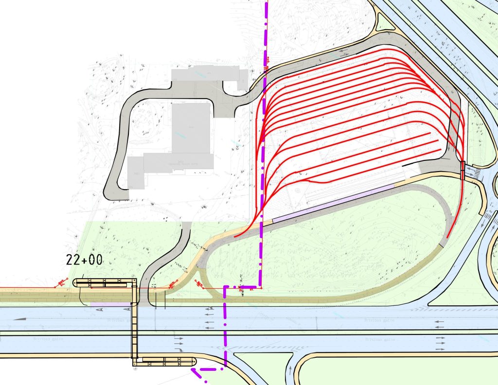 Tramvaju līnijas pagarinājums "Jugla - Berģu kalns" (Brīvības gatve) - Dzelzceļš, Iela - vizualizācija