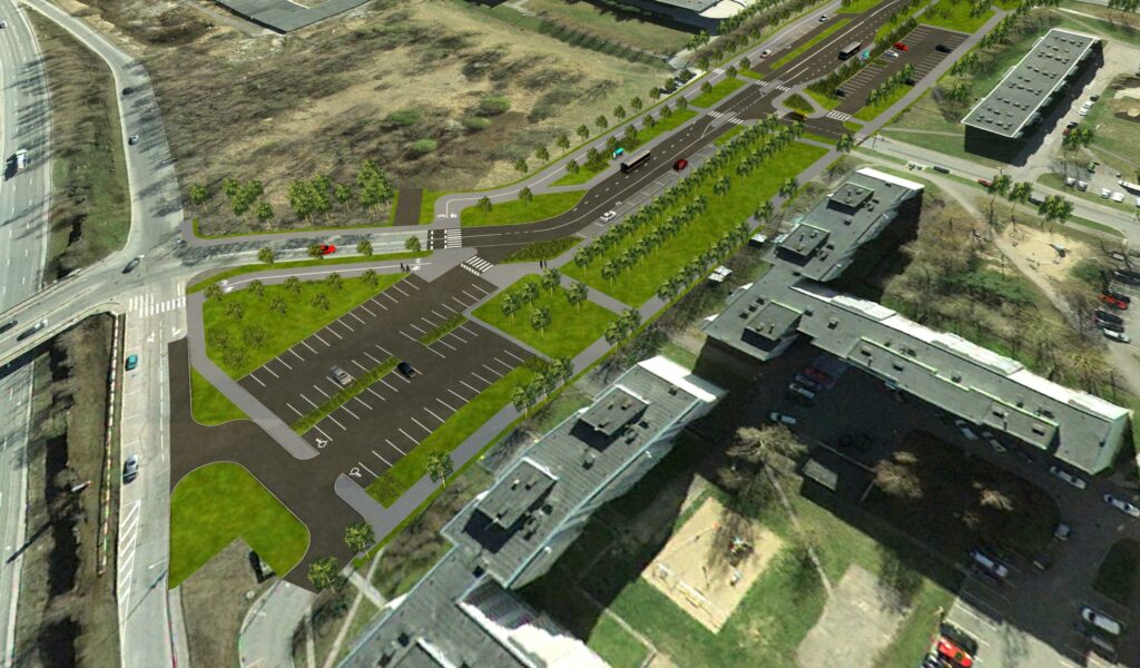 Varraku tänav (Laagna tee - Punane tn) (Varraku tn) - Bike path, Street - visualization