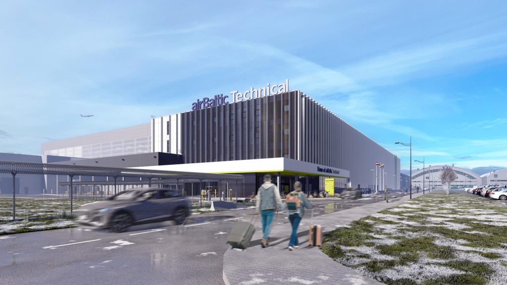 AirBaltic Technical - Gaisa kuģu apkopes un remonta angārs ar biroja telpām (Ziemeļu iela 18) - Office center, Service terminal - visualization