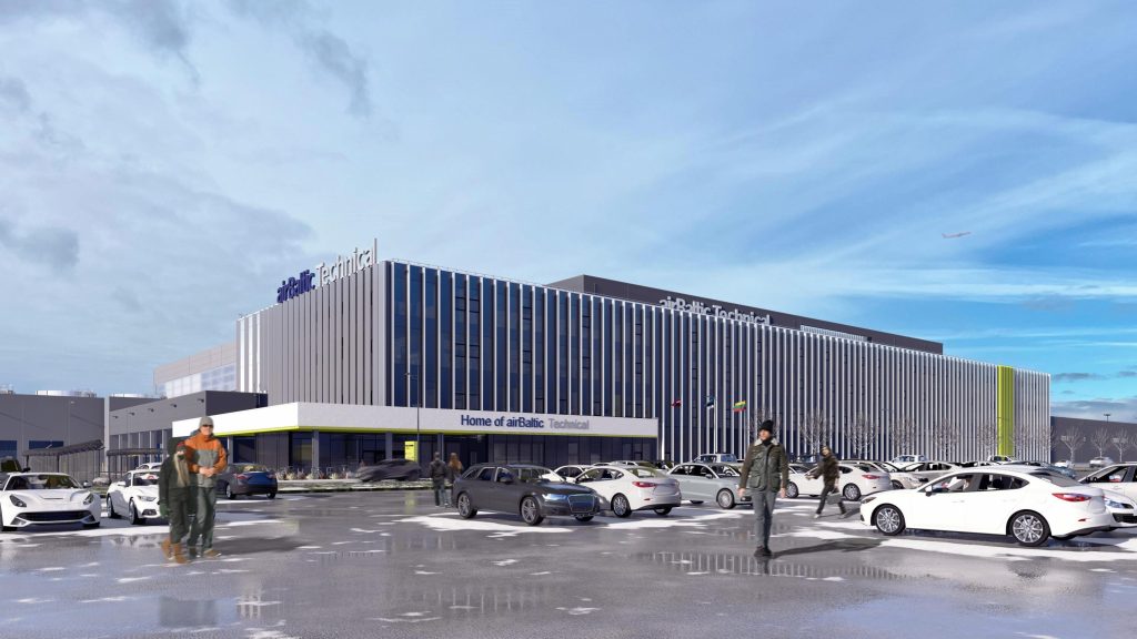 AirBaltic Technical - Gaisa kuģu apkopes un remonta angārs ar biroja telpām (Ziemeļu iela 18) - Office center, Service terminal - visualization