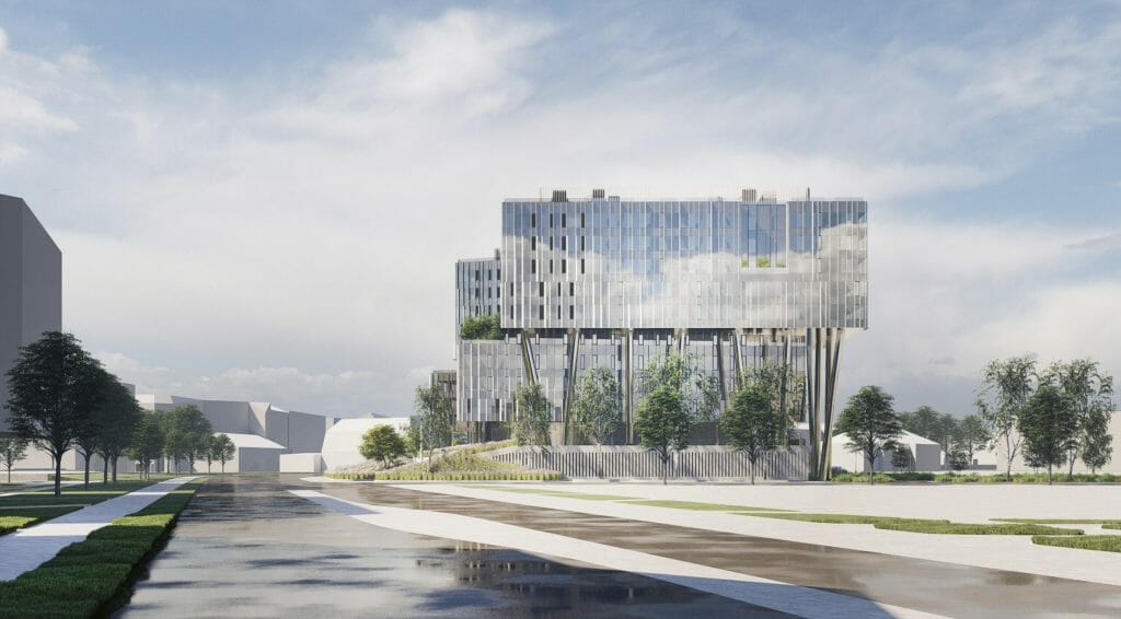 Verde 1. kārta - "A","B" ēkas (Roberta Hirša iela 1) - Office center - visualization