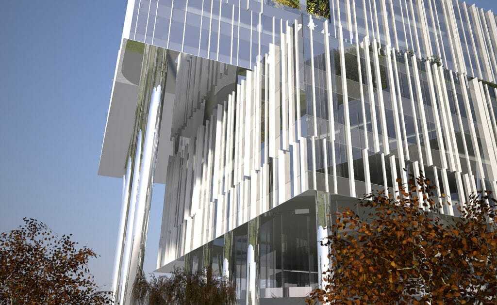 Verde 1. kārta - "A","B" ēkas (Roberta Hirša iela 1) - Office center - visualization