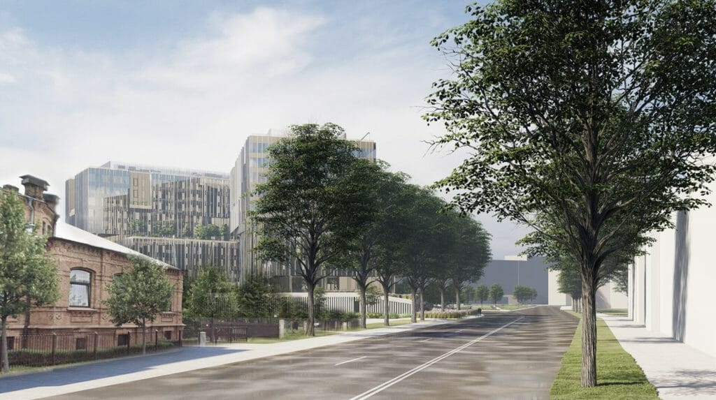 Verde 1. kārta - "A","B" ēkas (Roberta Hirša iela 1) - Office center - visualization