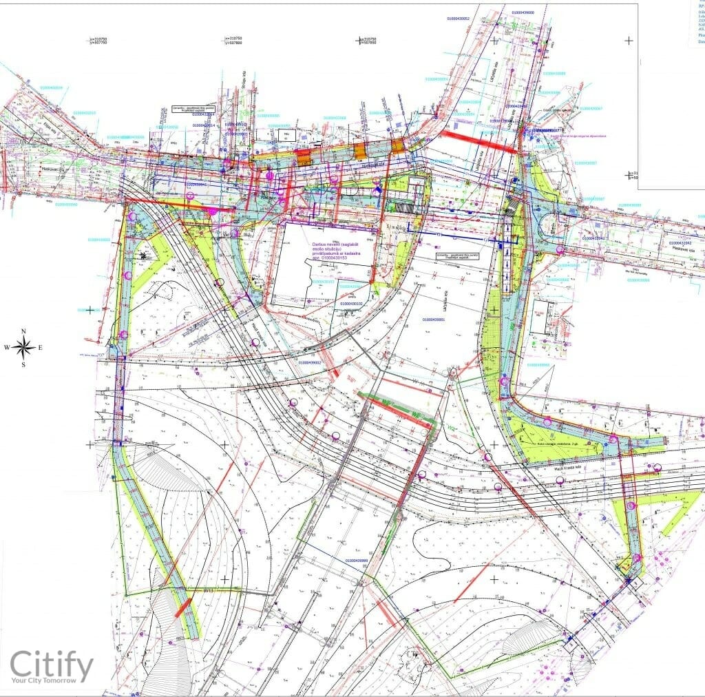 Salu tilta kompleksa 2.kārtas pārvada, tuneļa pārbūve un uzbrauktuves/nobrauktuves izbūve (Lāčplēša iela, Maskavas iela) - Road - visualization