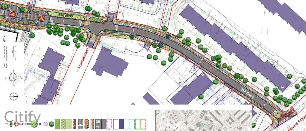 Skroblų g. rekonstrukcija (Skroblų g.) - Iela - vizualizācija