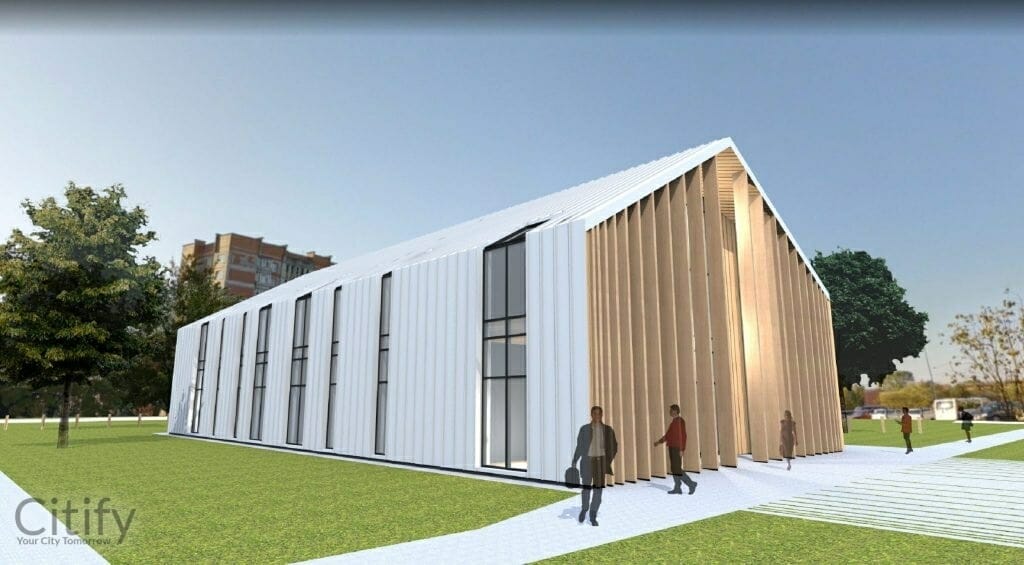 Šv. Juozapo Darbininko bažnyčios parapijos namai (Smiltelės g. 27) - Cultural center, Specialized care center - visualization