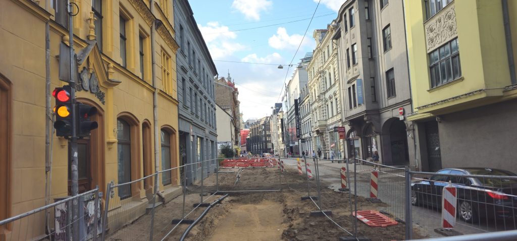 Velojoslu ierīkošana Dzirnavu ielas posmā no Tērbatas ielas līdz Skolas ielai (Dzirnavu iela) - Bike path - construction photos
