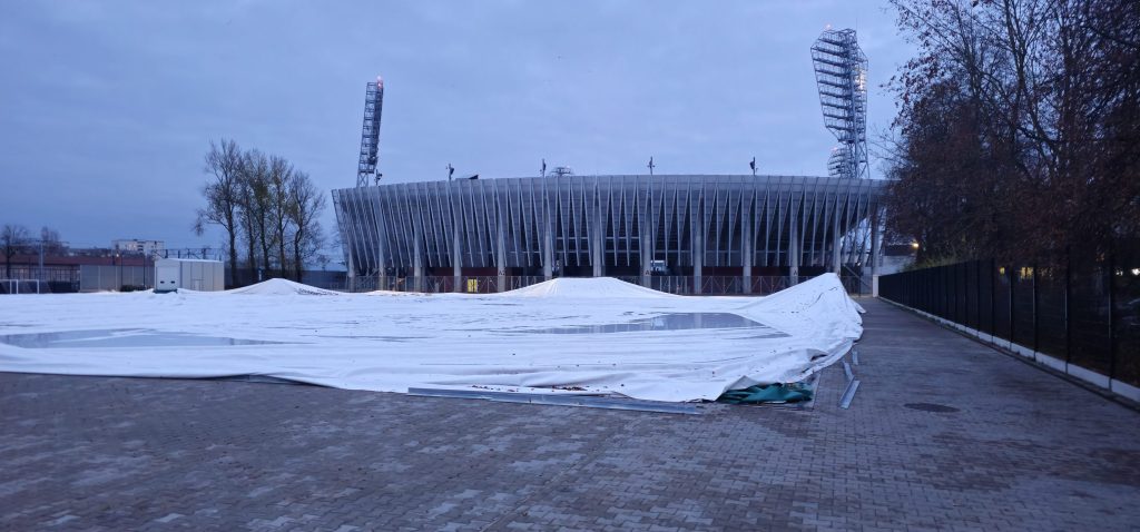 Daugavas stadiona sporta laukumi (Augšiela 1) - Sporto arena - statybų nuotraukos