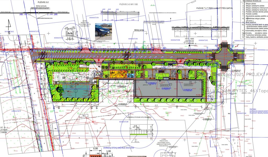 Ievos Labutytės g. 46 (Ievos Labutytės g. 46) - Multi apartment, Office center - visualization