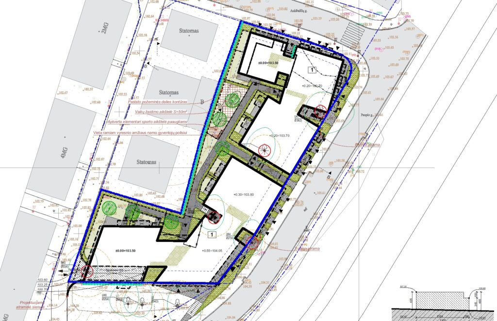 Paupio g. 54 (Paupio g. 54) - Multi apartment, Office center - visualization