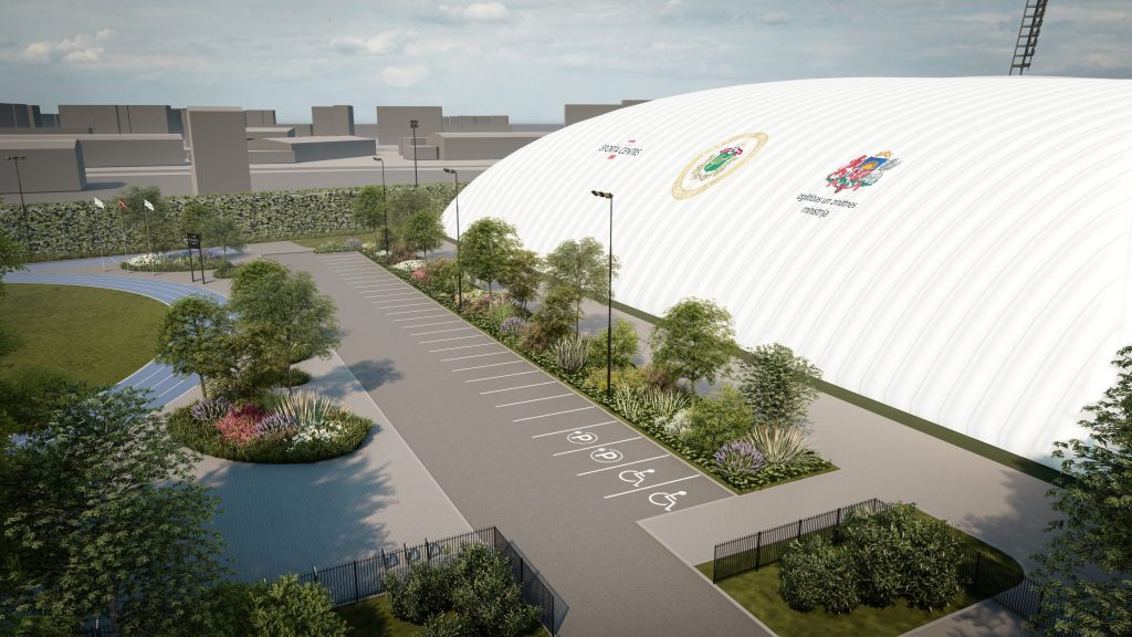 Daugavas stadiona sporta laukumi (Augšiela 1) - Sporto arena - vizualizacija