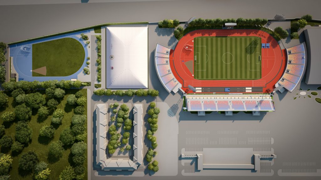 Daugavas stadiona sporta laukumi (Augšiela 1) - Sporto arena - vizualizacija