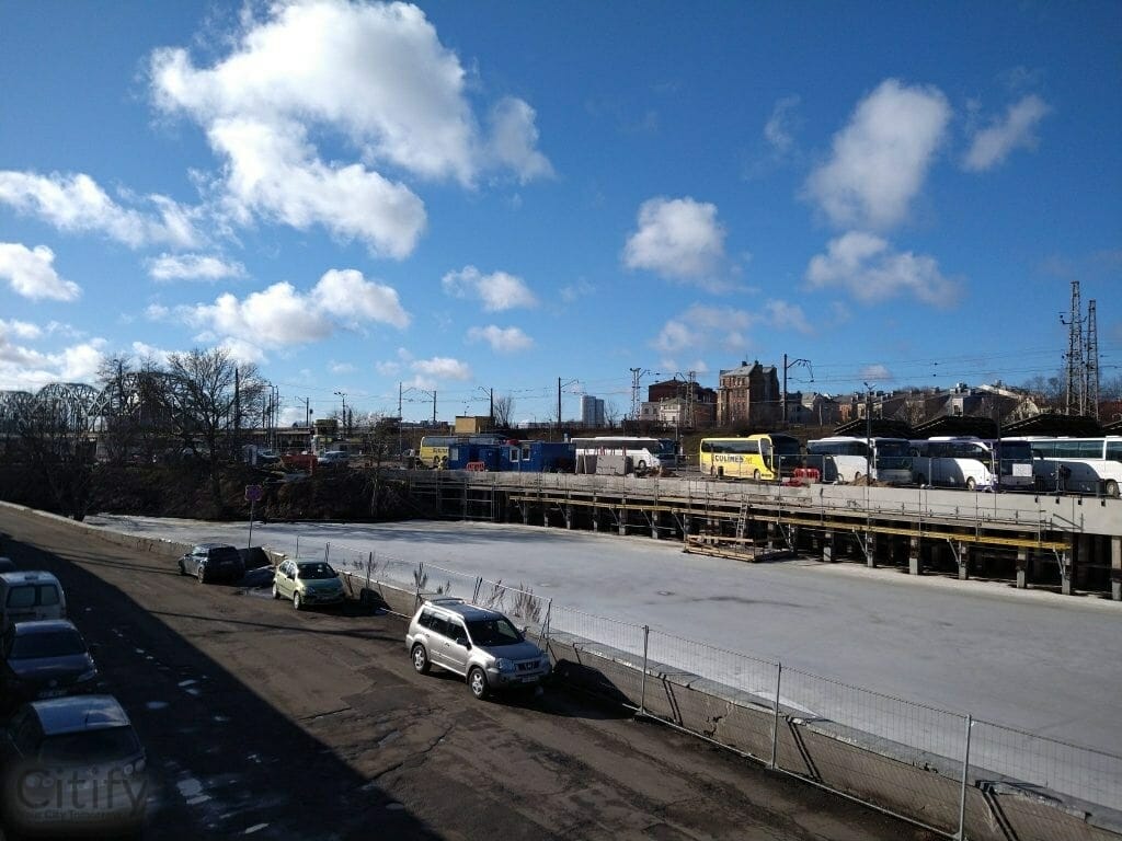 Rīgas starptautiskās autoostas autobusu platformas pārbūve (Prāgas iela 1) - Kelias - statybų nuotraukos