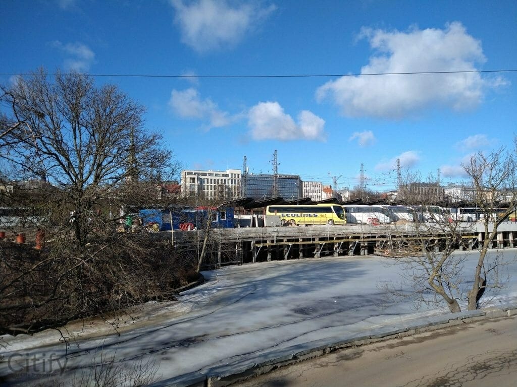 Rīgas starptautiskās autoostas autobusu platformas pārbūve (Prāgas iela 1) - Kelias - statybų nuotraukos