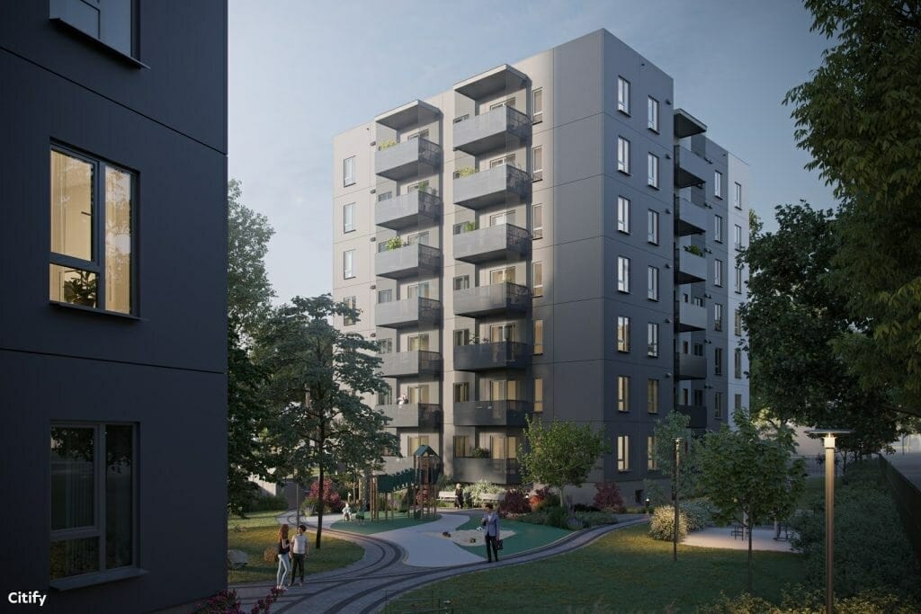 Vertikāles (Dumbrāja iela 29) - Daugiabutis - vizualizacija