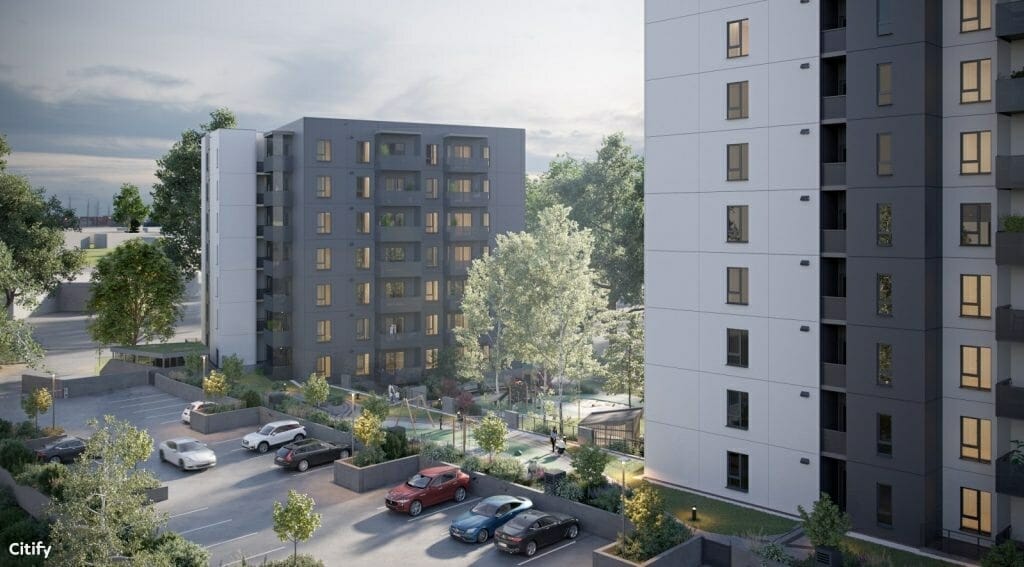 Vertikāles (Dumbrāja iela 29) - Daugiabutis - vizualizacija