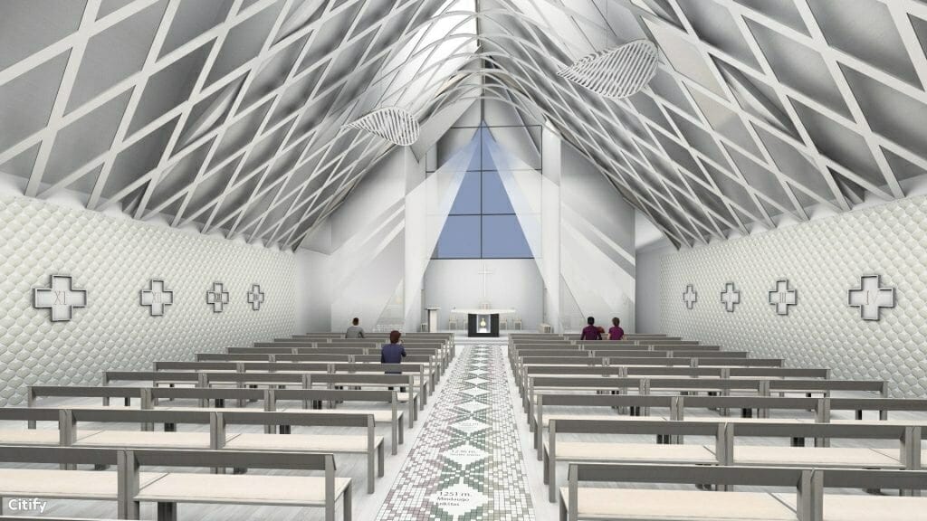 Kauno šv. Jono Pauliaus II bažnyčia (Baltų pr. 44B) - Cultural center - visualization