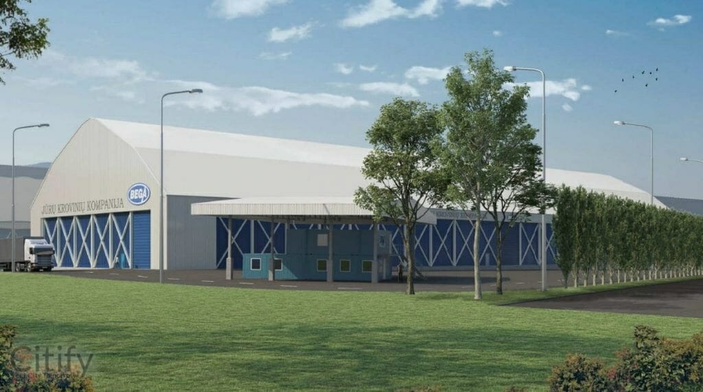 BEGA logistikos sandelis (Minijos g. 44A) - Noliktava / Izplatīšanas centrs - vizualizācija