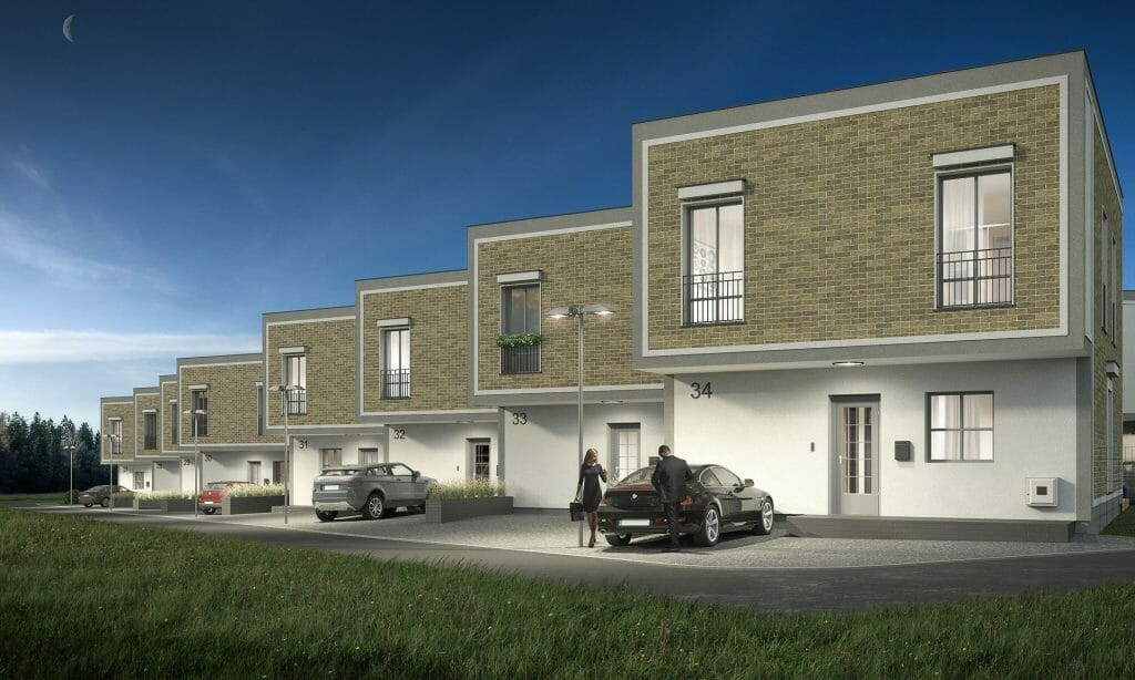 Gulbinų takas (Melkio g. 9) - Row housing - visualization