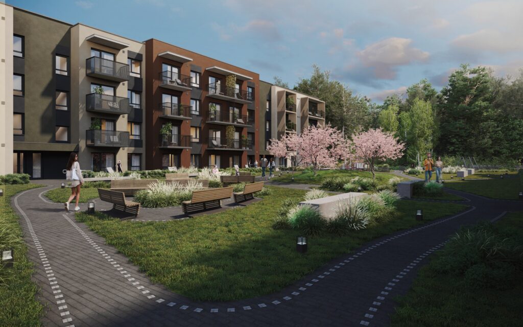 Pušų parkas (Lietaus g. 7) - Daudzdzīvokļu nams - vizualizācija