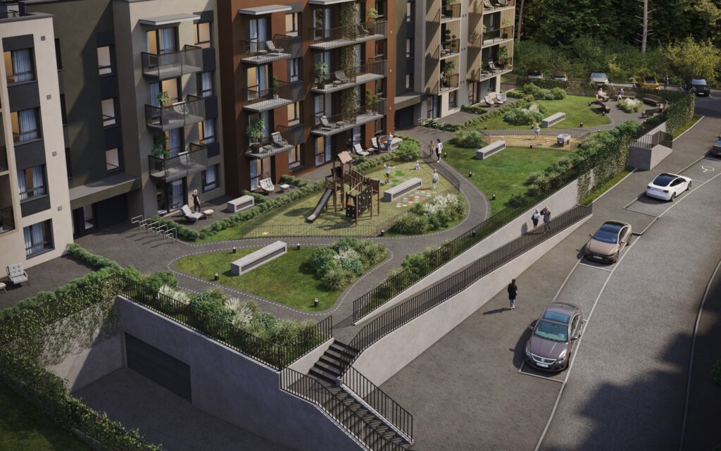 Pušų parkas (Lietaus g. 7) - Daudzdzīvokļu nams - vizualizācija