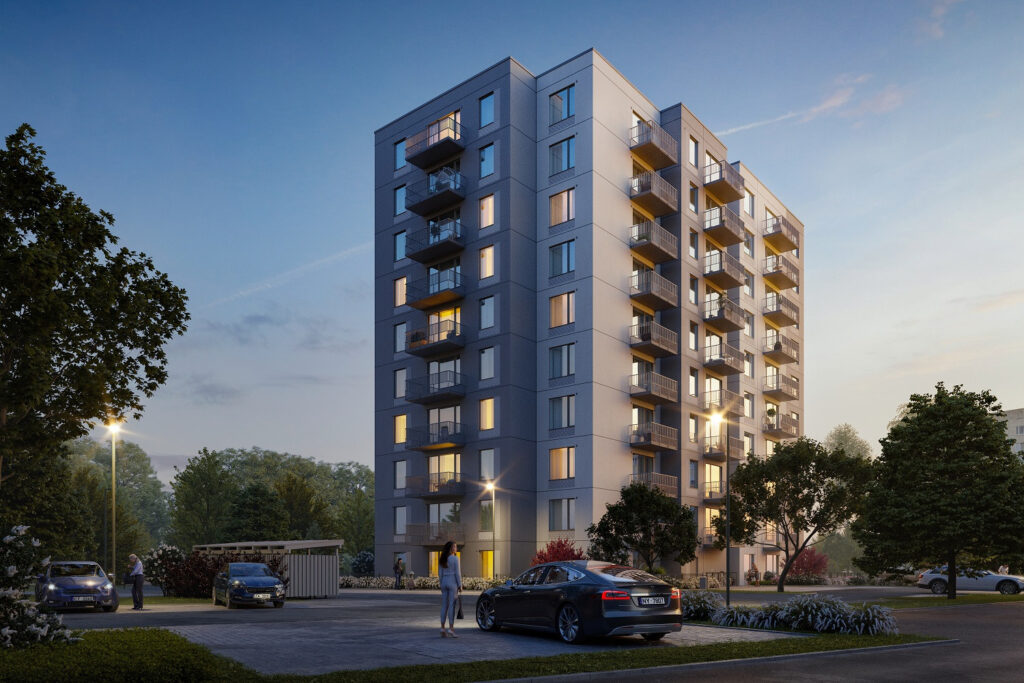 Mežciema mājas (Sergeja Eizenšteina iela 47a) - Daugiabutis - vizualizacija