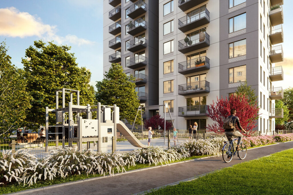 Mežciema mājas (Sergeja Eizenšteina iela 47a) - Daugiabutis - vizualizacija