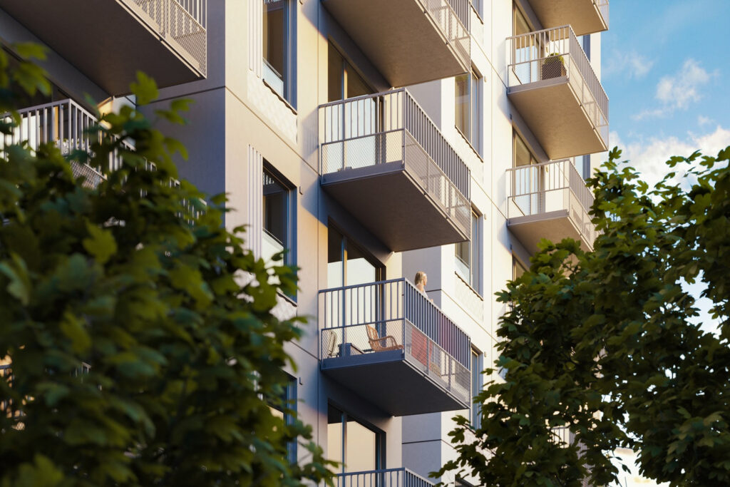 Mežciema mājas (Sergeja Eizenšteina iela 47a) - Daugiabutis - vizualizacija