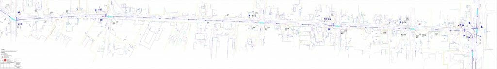 Velo infrastruktūra posmā Dzirnavu iela - Rušonu iela (Gogoļa iela, Lazdonas iela, Kalna iela, Lauvas iela, Lomonosova iela, Lubānas iela, Salaspils iela) - Bike path - visualization