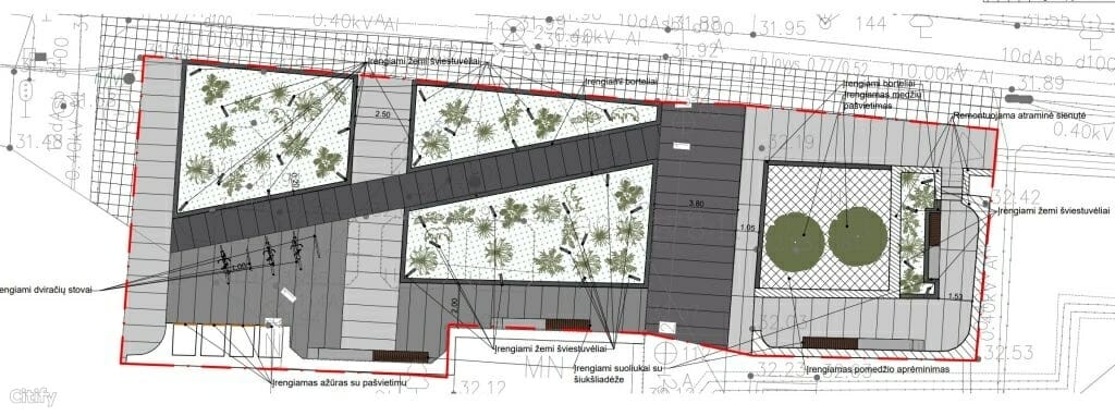 Gedimino g. 32 skveras (Gedimino g. 32) - Square - visualization